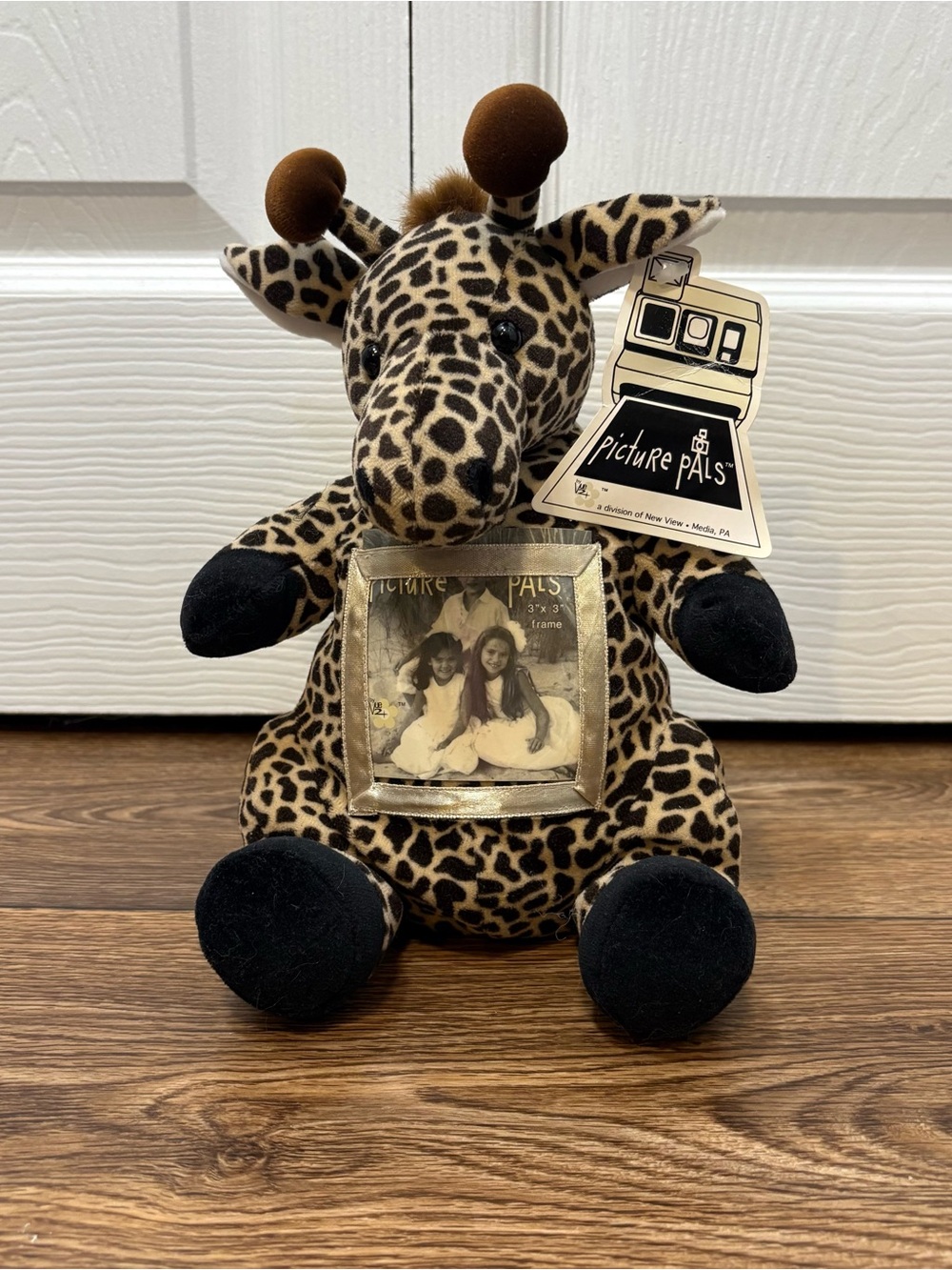 Giraffe Plush Photo Frame 3x3 Keepsake Gift Nursery Decor Stuffed Animal NWT